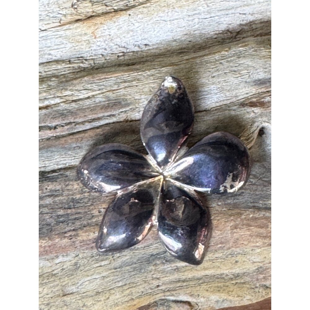 Sterling Silver Plumeria Flower Statement Pendant 18.73g - Picture 6 of 7